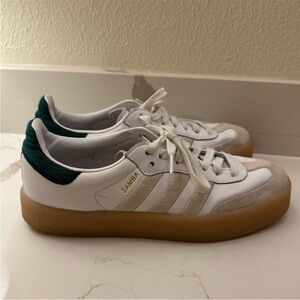 Adidas Samba Collegiate Green/White Sneakers (Size 9.5)